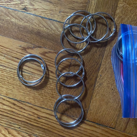 60 metallic rings curtains and shorts, pants, jeans, scarfs, belts organization - Picture 8 of 9